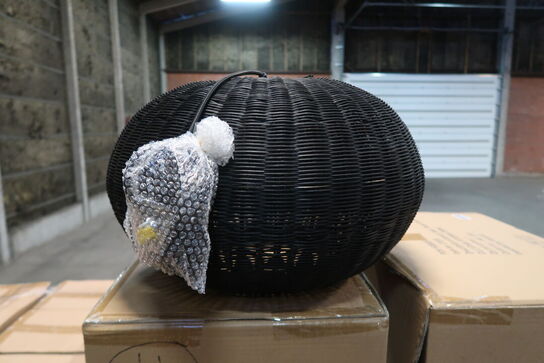 11 stk. Pendel Werna 50x30cm Sort Naturrattan