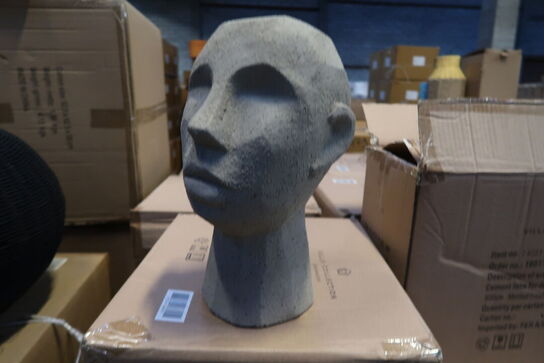 84 stk. Figur Hoved Talvik Cement Lys olivengrøn H30