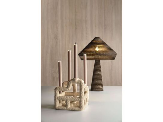 44 stk. Lysestage Lyng 21 x 21 x 23 cm Sand Polyresin