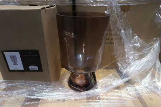 153 stk. Vase Drum D15 x 24 cm Lyserød Glas