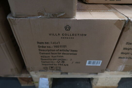 43 stk. Figur Hoved Talvik Cement Gråbrun H23