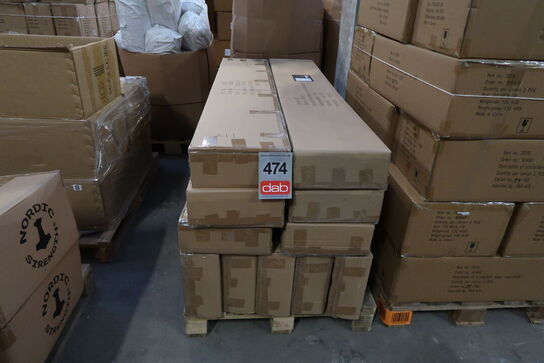 11 stk. Vægreol Ebern 47x170 cm White washed Massiv eg