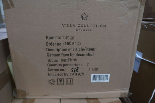 84 stk. Figur Hoved Talvik Cement Gråbrun H30