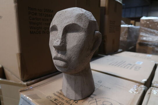 84 stk. Figur Hoved Talvik Cement Gråbrun H30