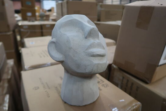 110 stk. Figur Hoved Talvik Cement Grå H23