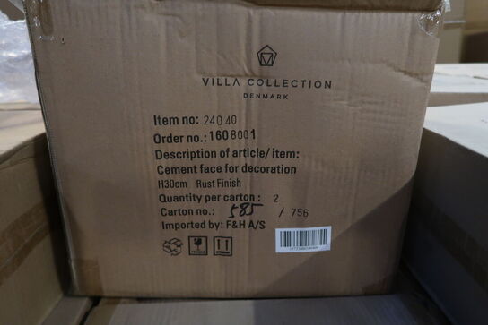 84 stk. Figur Hoved Talvik Cement Gråbrun H30