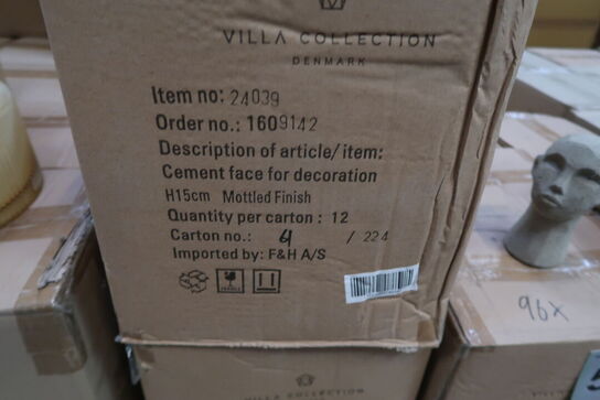 96 stk. Figur Hoved Talvik Cement Lys olivengrøn H15