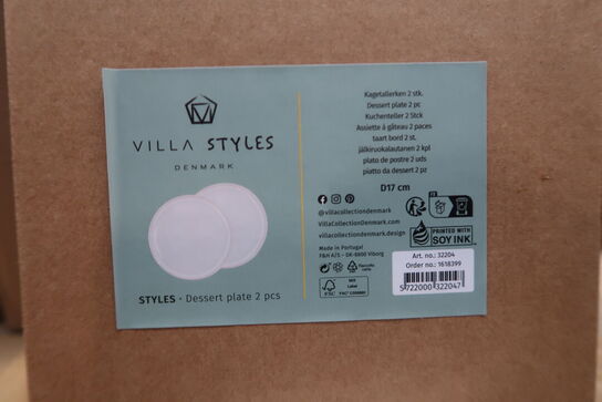 1000 pk. Kagetallerken Allure 17 cm 2 stk. Lyseblå & Creme Stentøj