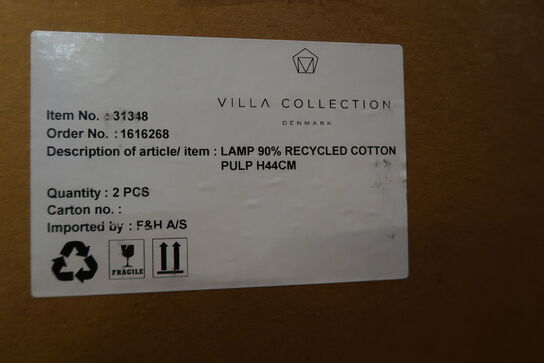 20 stk. Lampe Styles 25 x 44 cm Amber Papmache