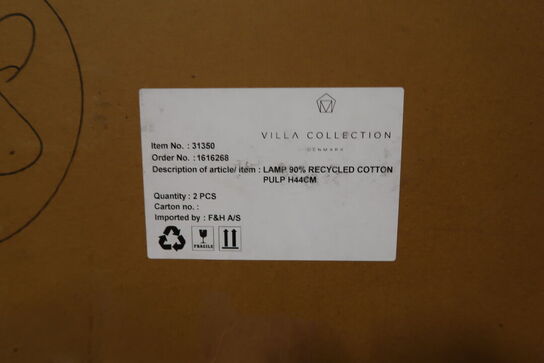 18 stk. Lampe Styles 25 x 44 cm Rosa Papmache