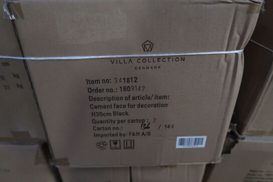 92 stk. Figur Hoved Trun Cement Mørkegrå H30