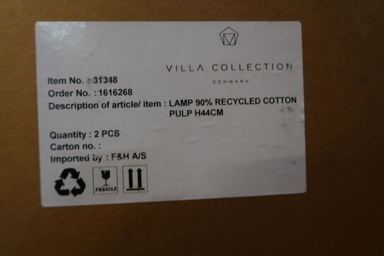 20 stk. Lampe Styles 25 x 44 cm Amber Papmache