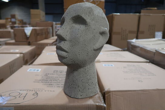 84 stk. Figur Hoved Talvik Cement Gråbrun H30