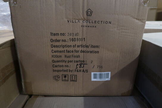 84 stk. Figur Hoved Talvik Cement Gråbrun H30