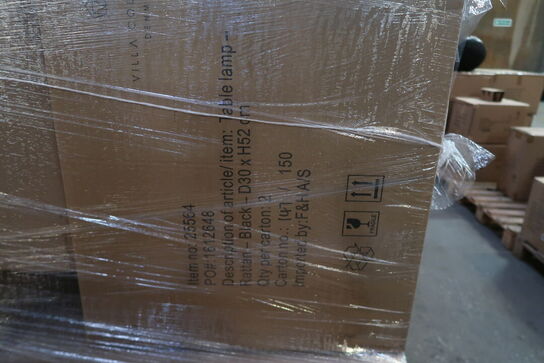 16 stk. Bordlampe Werna D30 x 53,5 cm Sort Rattan