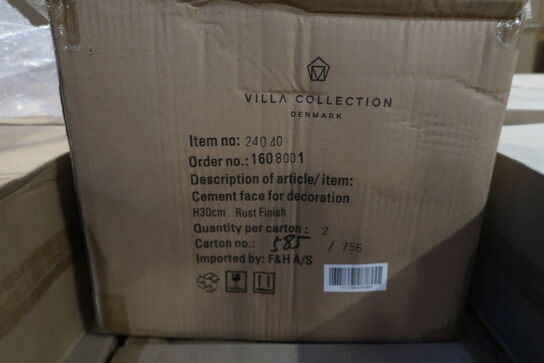 84 stk. Figur Hoved Talvik Cement Gråbrun H30