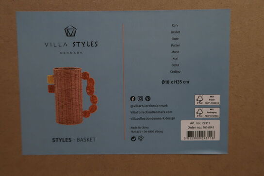 44 stk. Dekorationsvase Styles 18 x 35 cm Mørk Rosa Papir