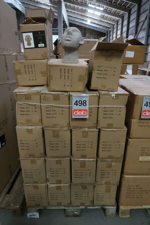 110 stk. Figur Hoved Talvik Cement Gråbrun H23