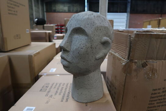 84 stk. Figur Hoved Talvik Cement Lys olivengrøn H30