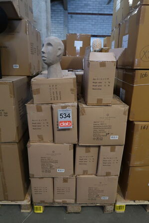 84 stk. Figur Hoved Talvik Cement Gråbrun H30