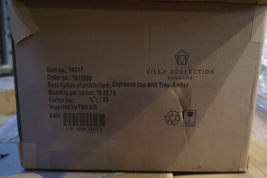 468 pk. Espressokop Hela 0,1 liter 4 stk. Amber Stentøj