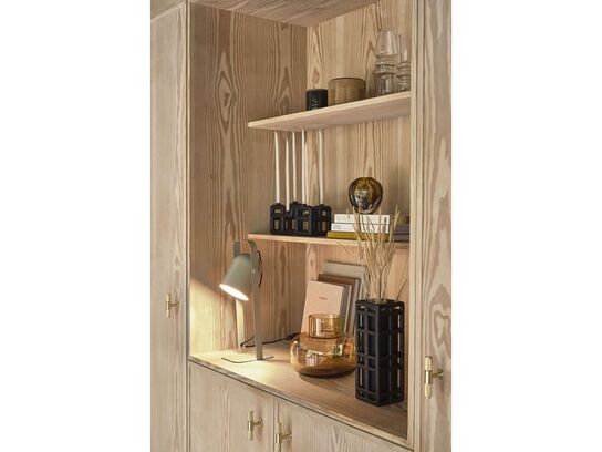 44 stk. Lysestage Lyst 28 x 10 x 13,5 cm Sort Polyresin