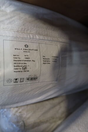 12 stk. Tæppe Laerk 200x300cm Grå/Offwhite