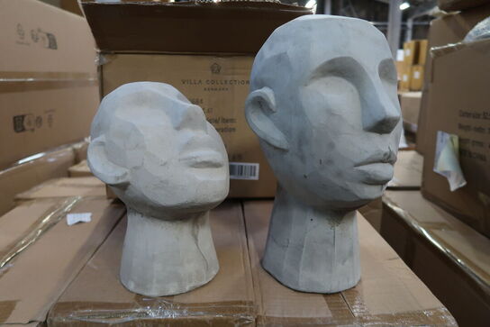 98 stk. Figur Hoved Talvik Cement Grå H23 & H30