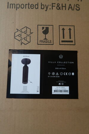 3 stk. Gulvlampe Werna D50 x 130 cm Sort Rattan