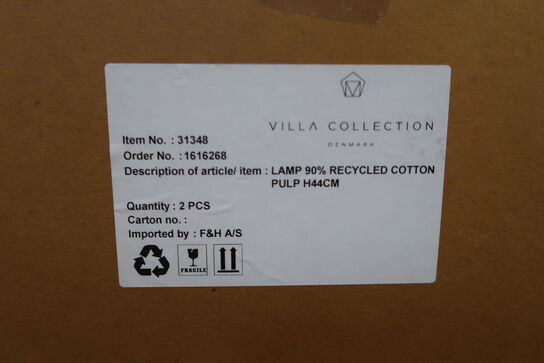 20 stk. Lampe Styles 25 x 44 cm Amber Papmache