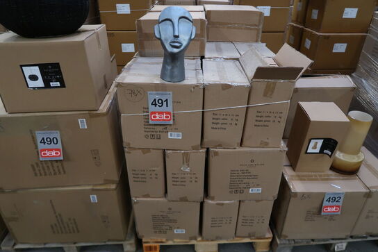 78 stk. Figur Hoved Trun Cement Mørkegrå H30