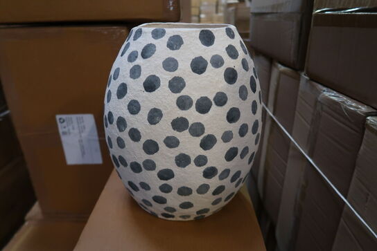 24 stk. Dekorationsvase Taia D23,5 H28,5 cm Creme/Grå Papmache