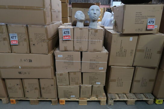 98 stk. Figur Hoved Talvik Cement Grå H23 & H30