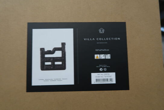 49 stk. Lysestage Lyst 21 x 21 x 23 cm Sort Polyresin