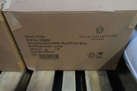 144 stk. Krus Hela 0,35 liter Sort Stentøj