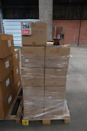 128 stk. Vase Drum D15 x 24 cm Lyserød Glas