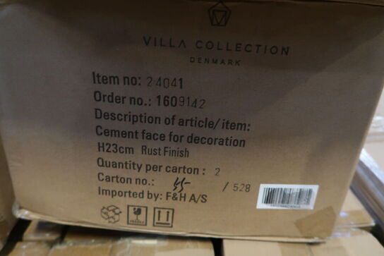 110 stk. Figur Hoved Talvik Cement Gråbrun H23