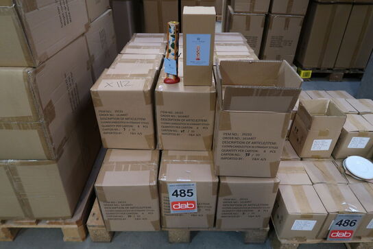 112 stk. Lysestage Styles 21 cm Blå/Amber Polyresin