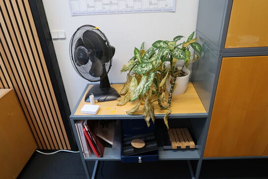 Skab/reol med indhold