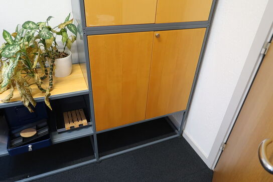 Skab/reol med indhold