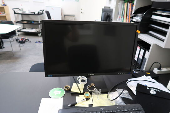 Computerskærm SAMSUNG S24E450, tastatur, mus, dockingstation DELL