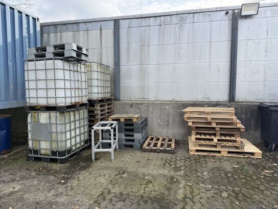 Diverse palletanke, paller m.m.