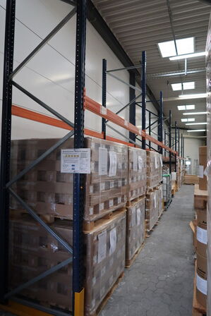 6 fag pallereoler uden indhold med ekstra vanger