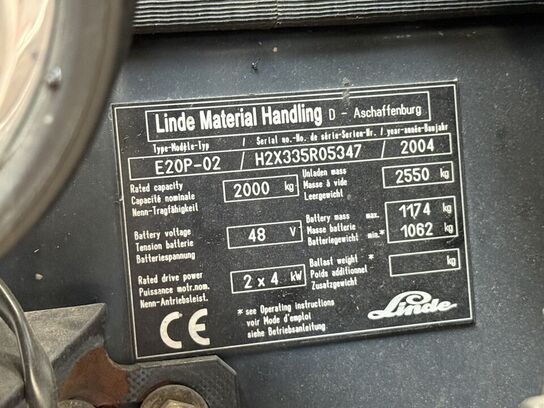 El. truck LINDE E20P-02