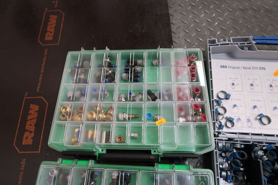 4 stk. sortimentskasser med div. Fittings