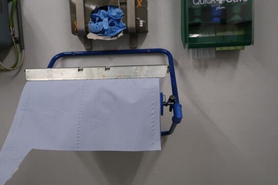 Øjenskyllestation, afrullerstativ, engangshandsker