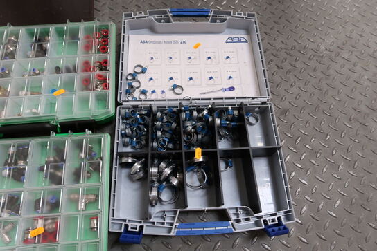 4 stk. sortimentskasser med div. Fittings