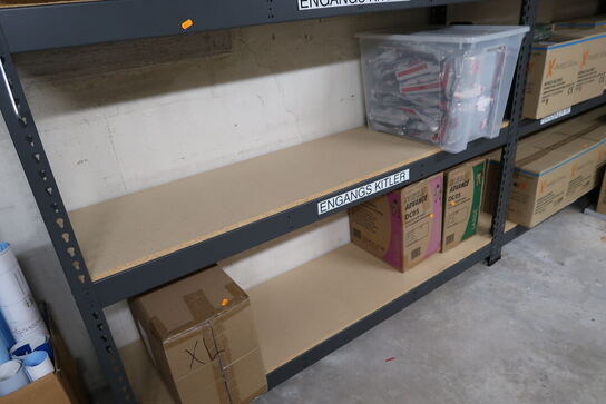 6 stk. lagerreoler uden indhold