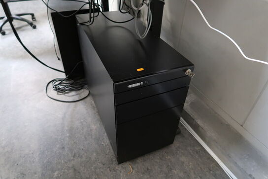 El. hæve/sænke skrivebord uden indhold samt skuffemodul