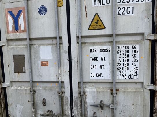 20" container uden indhold